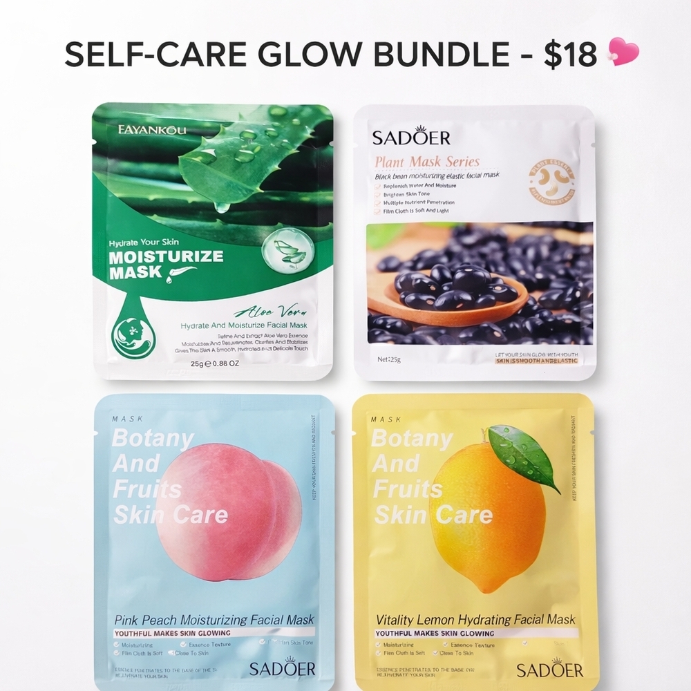 Skincare Mask Set - Green, White, Pink, Yellow